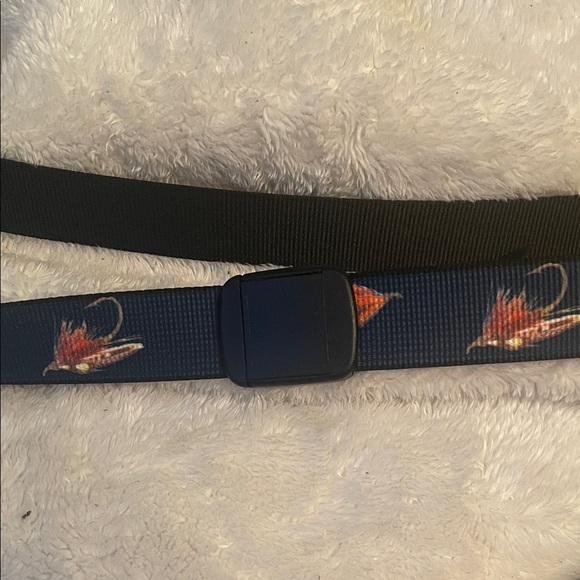 Woolrich Other - Woolrich Black and Green Belt with Flag Accent